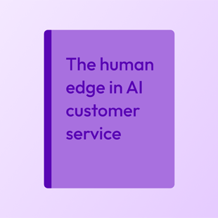 The human edge in AI customer service purple